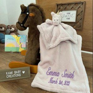 Embroidered Custom Baby Blanket gift set
